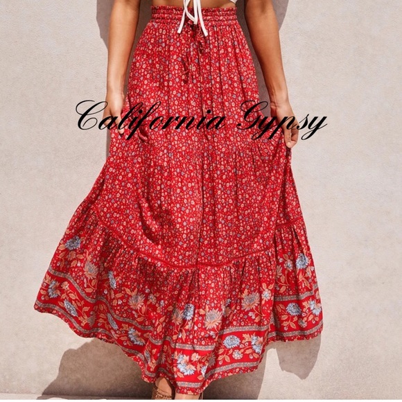 Bohemian Chic Floral Maxi Skirt - Picture 8 of 15